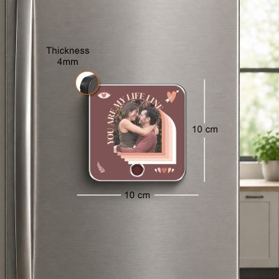 Customisable Musical Fridge Magnet with Photo, Song and Audio Message, Romantic Gift for Couples, Him or Her Memorable Photo Frame Home Decor Rechargeable Speaker